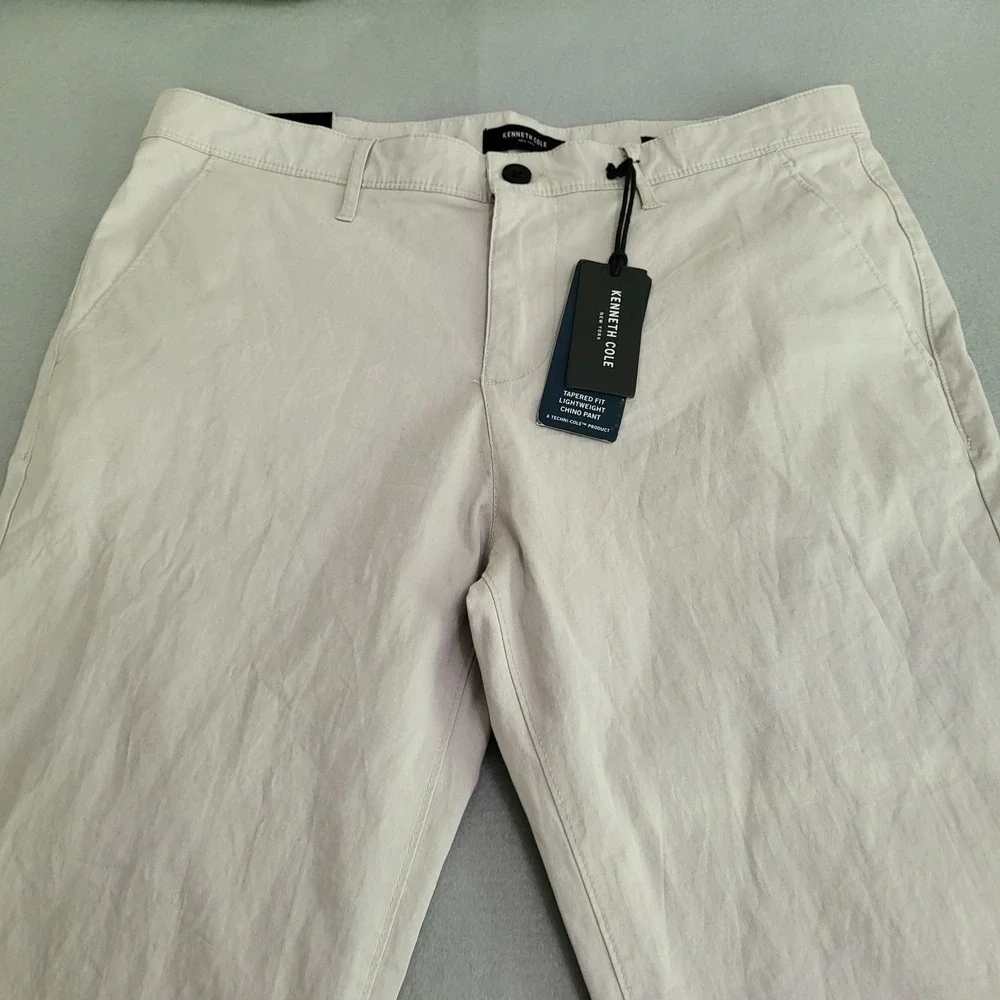 NWT‎ Kenneth Cole Techni-Cole Tapered Fit Stretch Lightweight Pants Men's 34x32